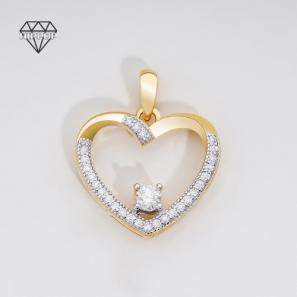 Heart Shaped Diamond Pendant