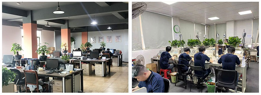 The office and workshop of hip hop jewelry factory
