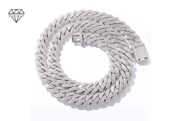 moissanite iced out cuban link chain