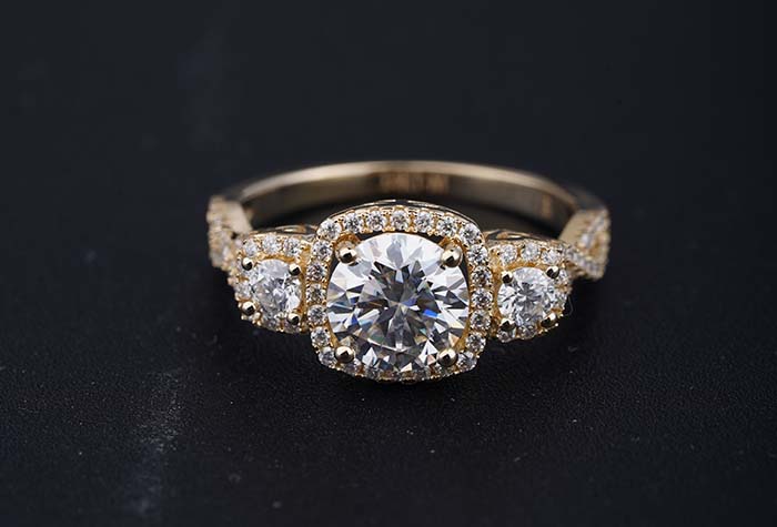 New design diamond 14k gold rings