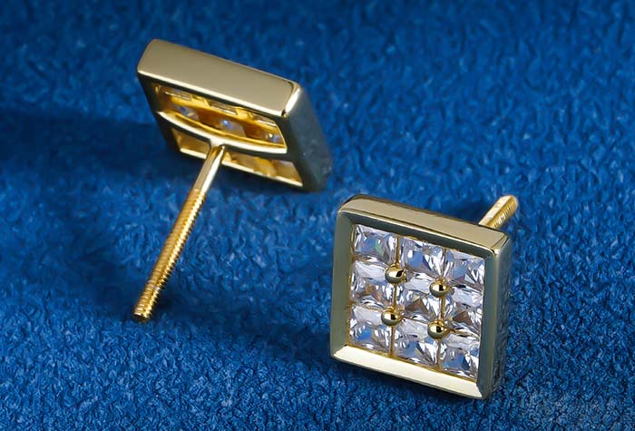 14K gold stud earrings